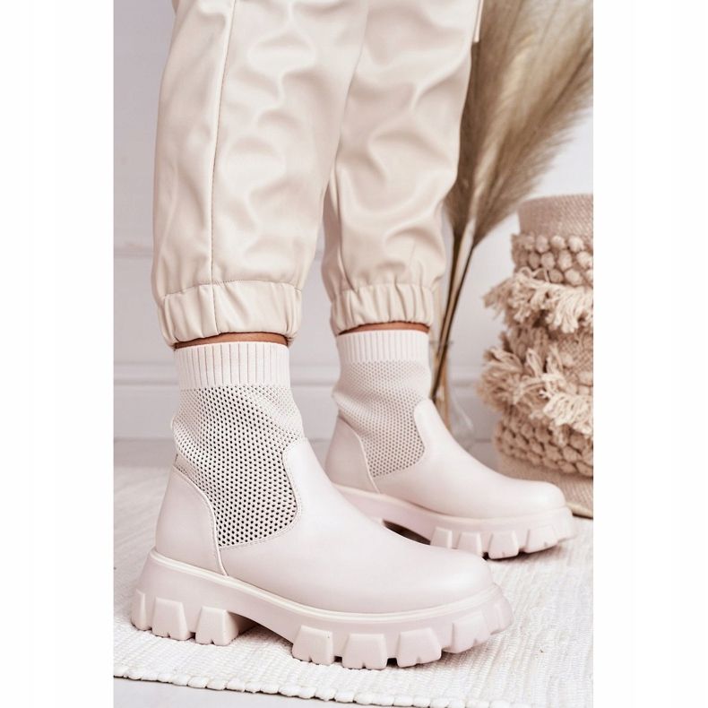 Calze da donna Stivali Workers White Stormy bianca 2