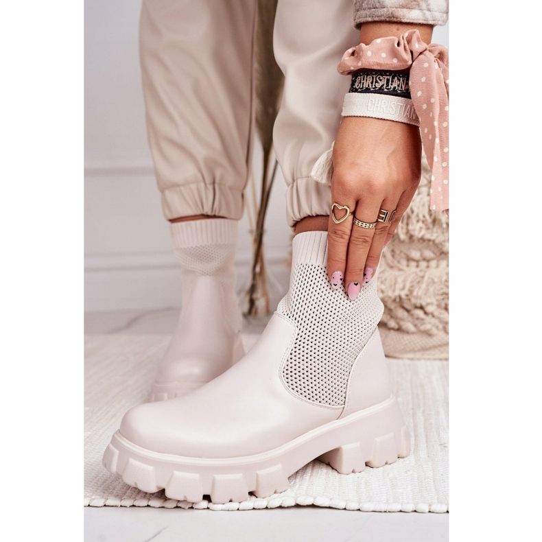 Calze da donna Stivali Workers White Stormy bianco 3