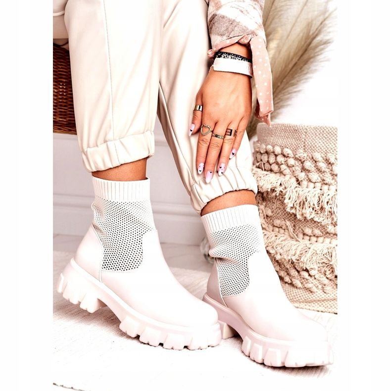 Calze da donna Stivali Workers White Stormy bianca 4