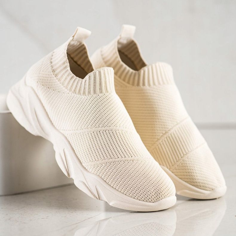 SHELOVET Comode scarpe slip-on beige 1