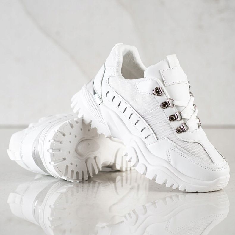 SHELOVET Scarpe da ginnastica bianche bianca 1