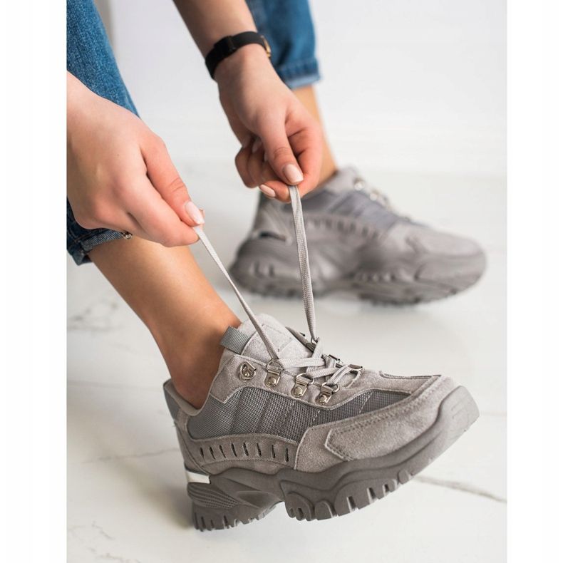 SHELOVET Scarpe da ginnastica grigie grigio 1