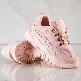 SHELOVET Scarpe da ginnastica in polvere rosa 1