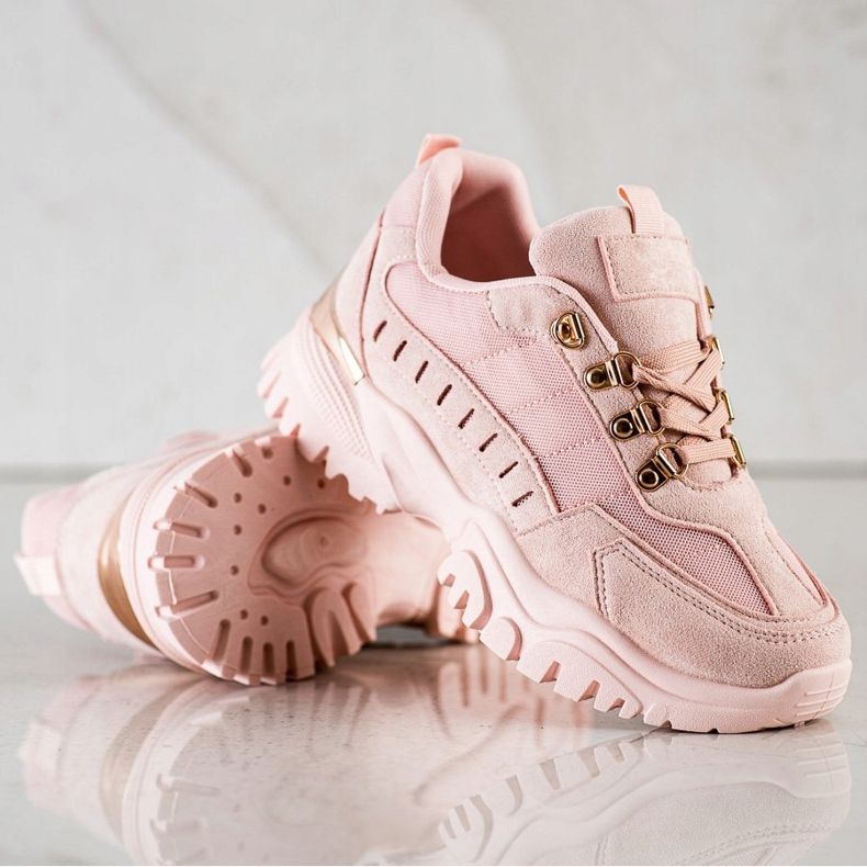 SHELOVET Scarpe da ginnastica in polvere rosa 1
