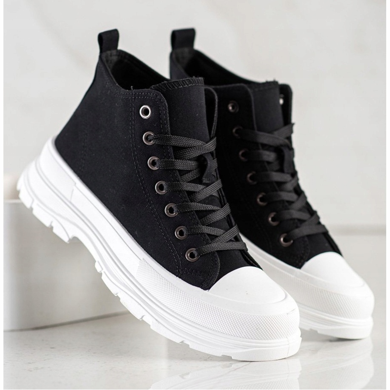 SHELOVET Sneakers Alte Sulla Piattaforma nero 1