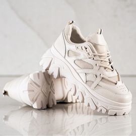 SHELOVET Sneakers alla moda beige marrone 1