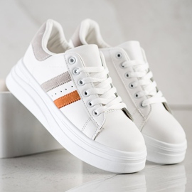 SHELOVET Sneakers Con Inserti In Camoscio bianco 1