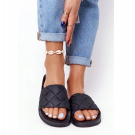 PS1 Pantofole di gomma nere da donna Let's Swim nero 1