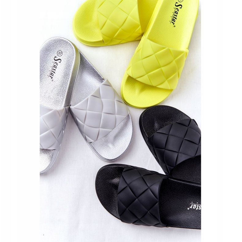PS1 Pantofole in gomma da donna Grigio-Argento Let's Swim 1