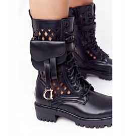 PS1 Stivali Neri Traforati Con Rene Rock Star nero 2