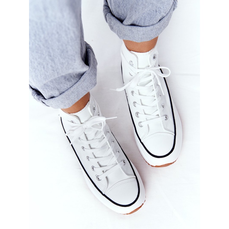 PS1 Sneakers in pelle su una piattaforma Coachella bianca 2
