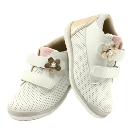 American Club Scarpe Sportive Con Velcro GC06/21 Bianche e Oro bianco 4