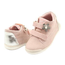 American Club Scarpe Sportive Con Velcro GC06/21 Rosa-Argento 3