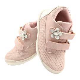 American Club Scarpe Sportive Con Velcro GC06/21 Rosa-Argento 4