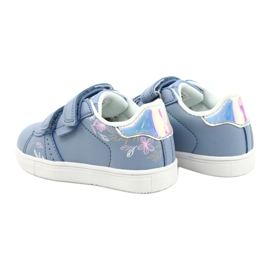 American Club Scarpe con velcro ES22 / 21 blu d'argento 5
