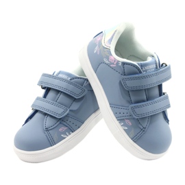 American Club Scarpe con velcro ES22 / 21 blu d'argento 4
