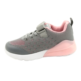 American Club Scarpe sportive da bambina con velcro RL12/21 Grigie rosa 1