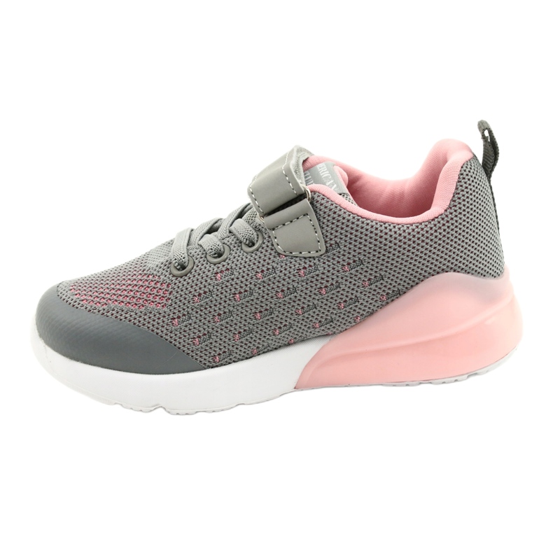 American Club Scarpe sportive da bambina con velcro RL12/21 Grigie rosa 1