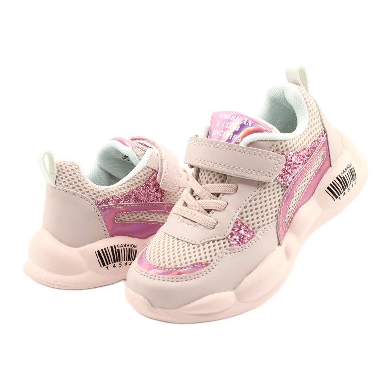 American Club Scarpe sportive alografiche rosa alla moda ES23/21 3