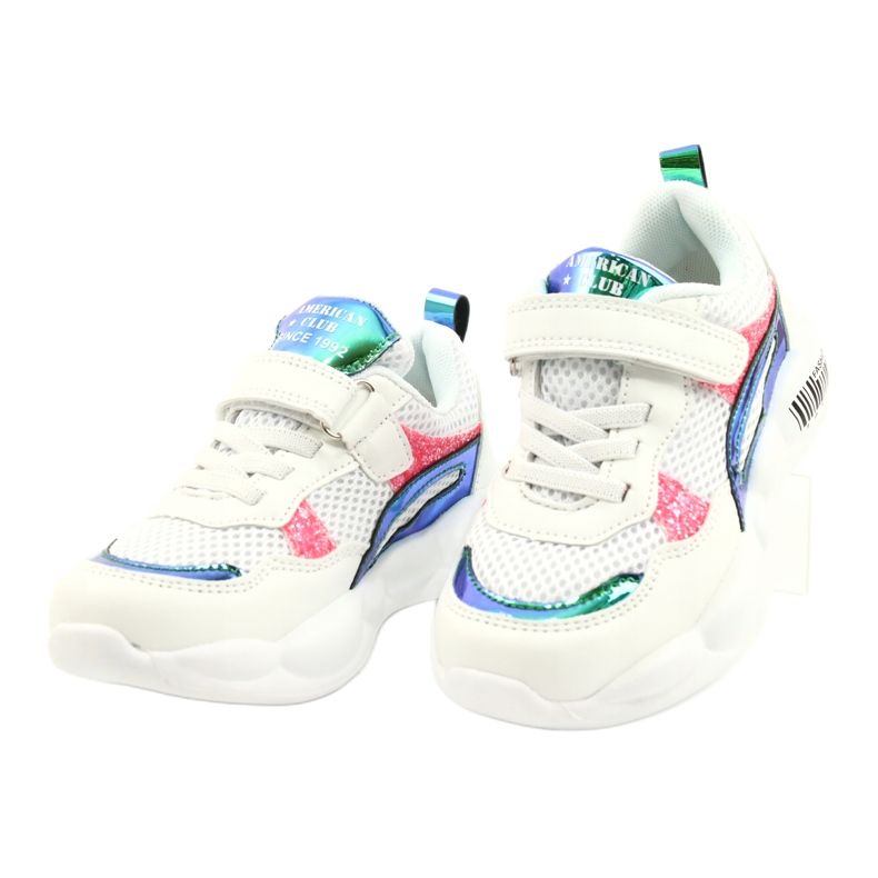 American Club Scarpe sportive alografiche alla moda ES23/21 bianche bianco 2