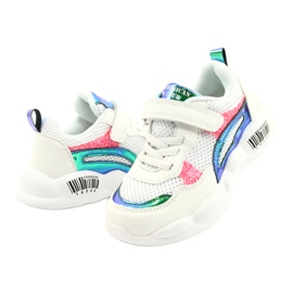 American Club Scarpe sportive alografiche alla moda ES23/21 bianche bianco 3
