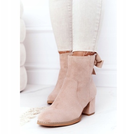 PJ1 Stivali caldi da donna con tacco Beige Kayla 2