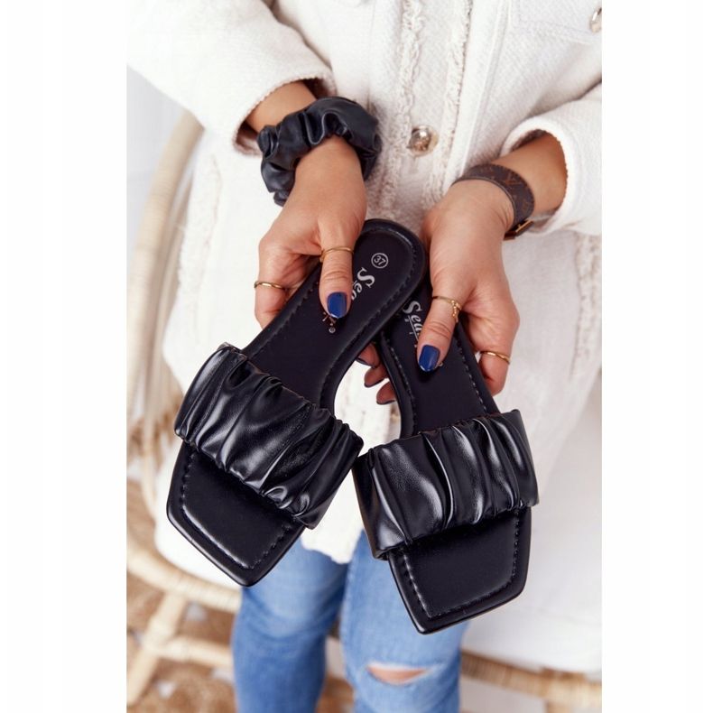 PS1 Pantofole nere classiche da donna che sembrano buone nero 1