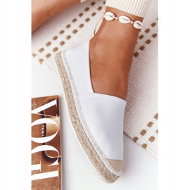 Espadrillas in pelle su suola intrecciata Big Star HH274506 Bianco 2