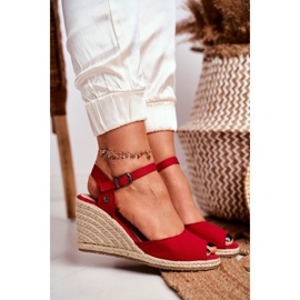 Sandali da donna Espadrillas Big Star Red DD274A213 rosso 3
