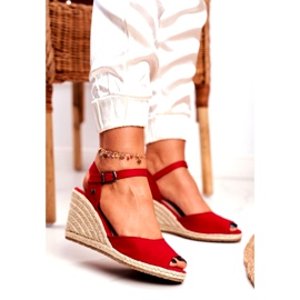 Sandali da donna Espadrillas Big Star Red DD274A213 rosso 1