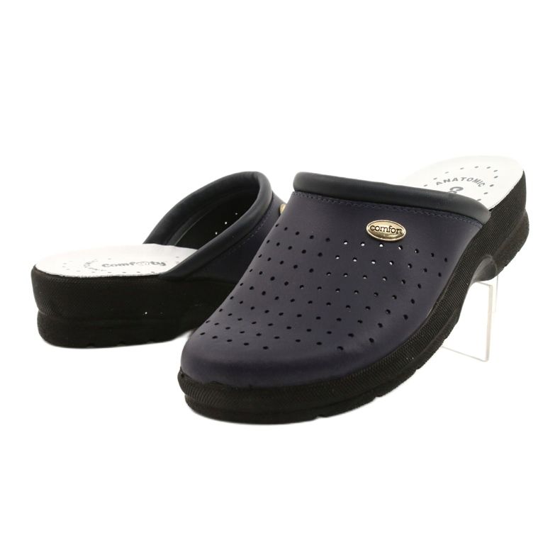 Pantofole Pelle Comfooty Alessia Navy Blue 2