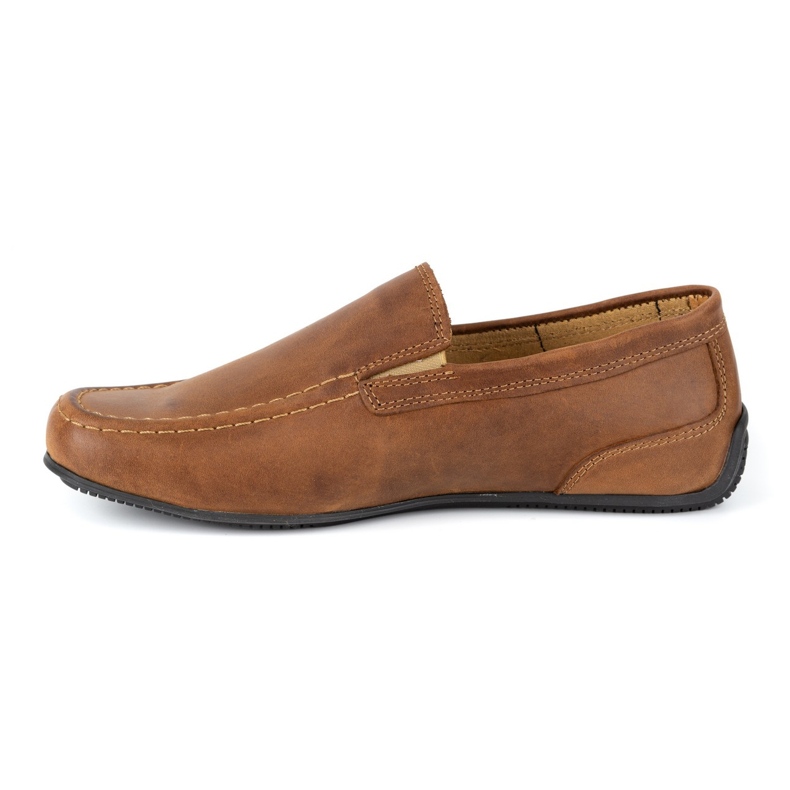 Polbut Mocassini uomo in pelle 2105 cammello marrone 1