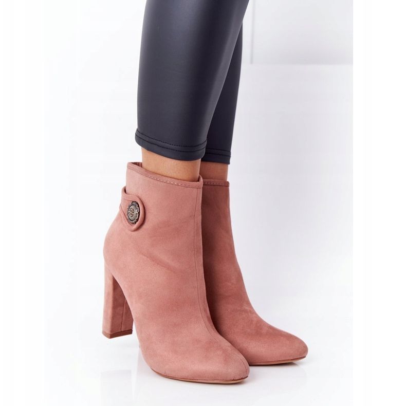 Stivali classici su un post Lu Boo Pink rosa 2