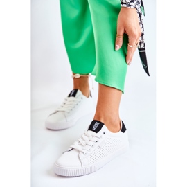 Sneakers da Donna in Pelle Big Star HH274071 Bianche e Nere bianco 1