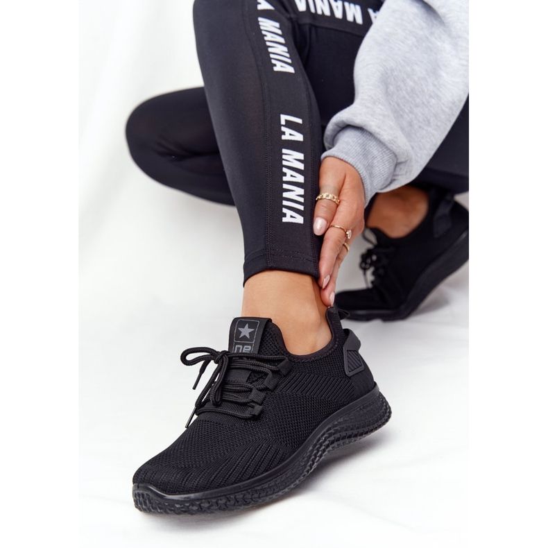 Scarpe sportive nere da donna slip-on nero 1