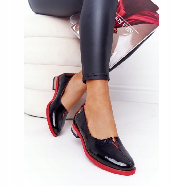Scarpe in Pelle Laccata Maciejka 05035-20 Nero 1