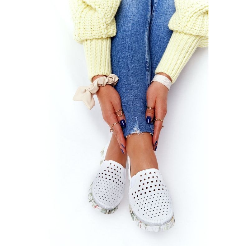 Scarpe in pelle traforata Maciejka Bianco 03512B-11 bianca multicolore 1