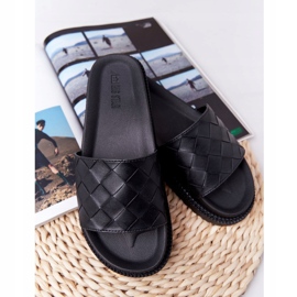 Pantofole da donna sulla piattaforma Big Star HH274684 nera nero 1