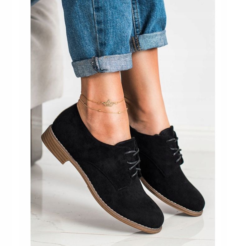 Seastar Scarpe stringate in pelle scamosciata nero 1