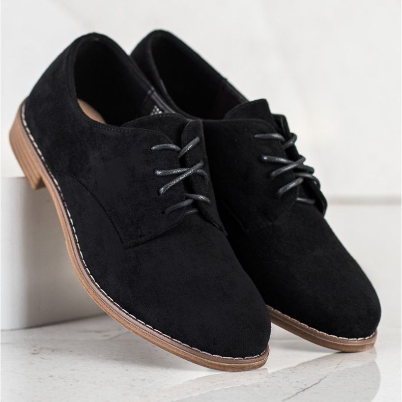 Seastar Scarpe stringate in pelle scamosciata nero 2