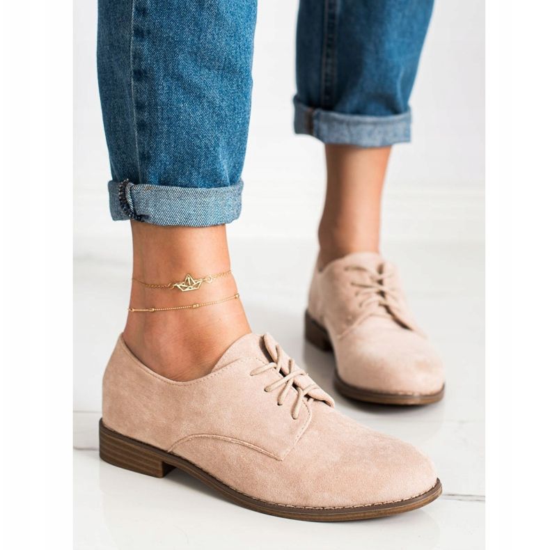 Seastar Scarpe stringate in pelle scamosciata beige 1