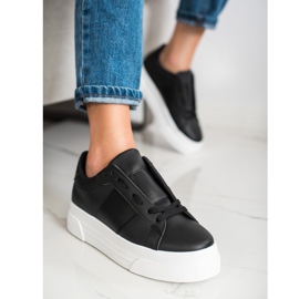 SHELOVET Sneakers Con Ecopelle Sulla Piattaforma nero 2