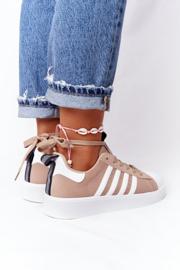 Sneakers da donna bianche e beige Los Angeles bianca marrone 1