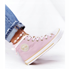Sneakers alte da donna Big Star HH274447 Rosa 2