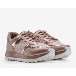Sneakers champagne ecopelle 2019-447 multicolore d'oro 1