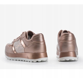 Sneakers champagne ecopelle 2019-447 multicolore d'oro 2