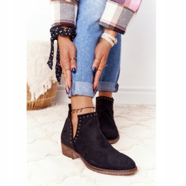 PS1 Stivali neri Clever traforati con intagli nero 1