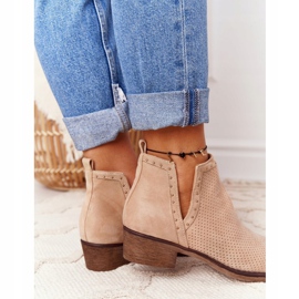 PS1 Stivali traforati con intagli Beige Clever marrone 1