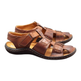 ABIS Sandali da uomo in pelle 4557 marrone 1