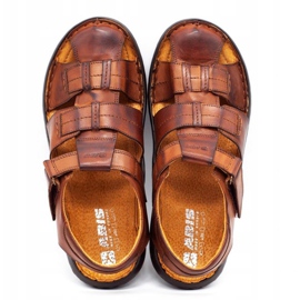 ABIS Sandali da uomo in pelle 4557 marrone 4